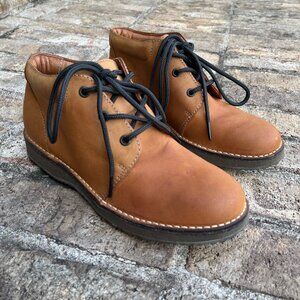 Rockport Women's Ankle Boots Lace Up Hiking Brown Nubuck Leather W1951 Size 8.5M